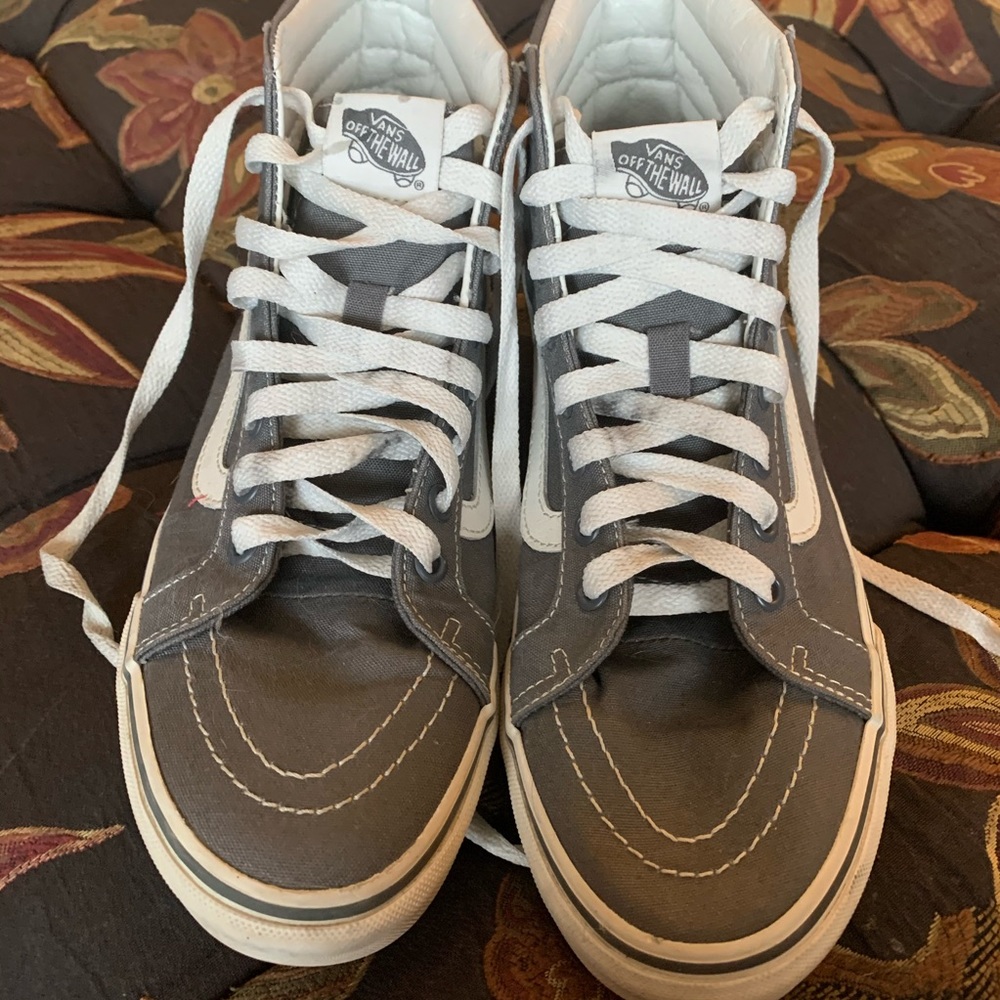 Grey high top vans womens 9